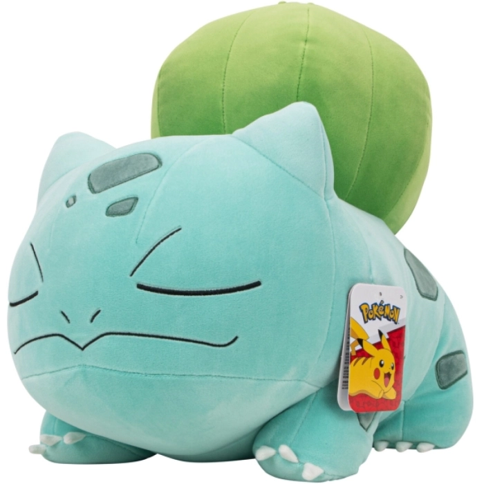 squishmallows - pokemon sleeping bulbasaur - peluche 45cm