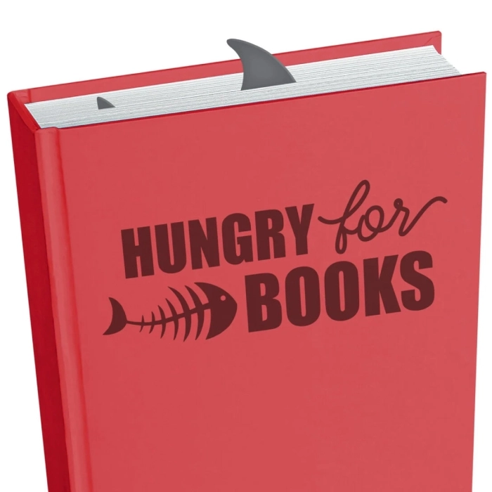 segnalibro a forma di squalo - hungry for books