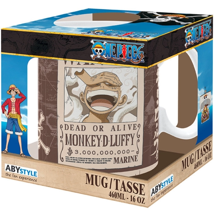 one piece - tazza 460ml - luffy wanted