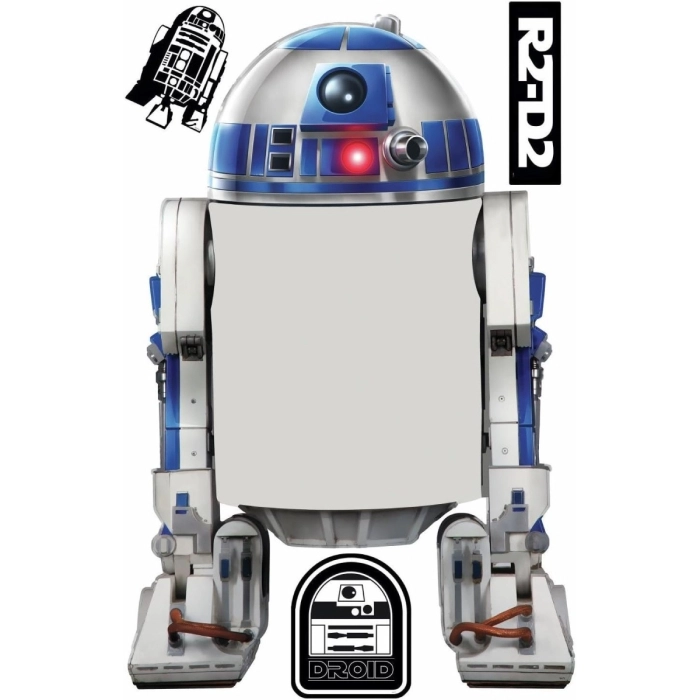 star wars classic: r2-d2 - adesivo removibile da parete