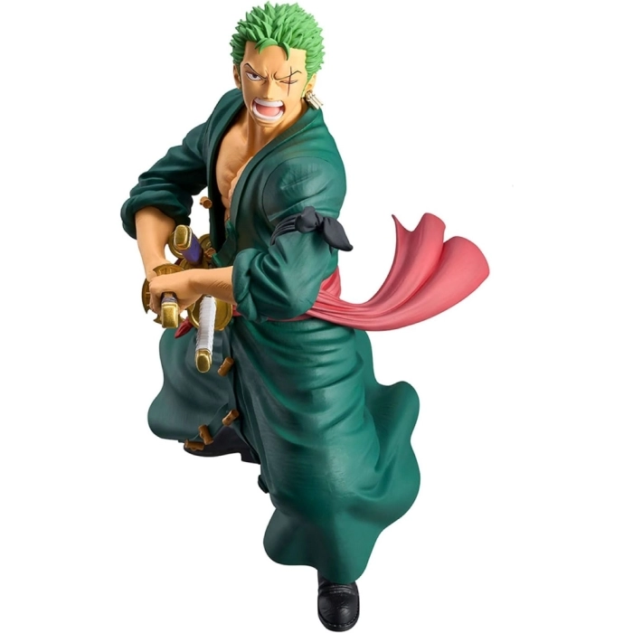 one piece - grandista - roronoa zoro - statua 22cm