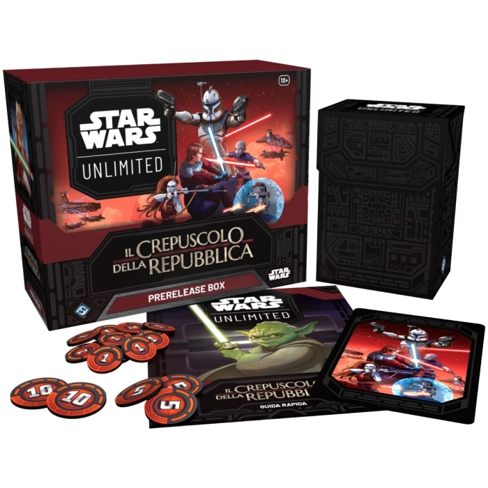 star wars unlimited - crepuscolo della repubblica - prerelease box