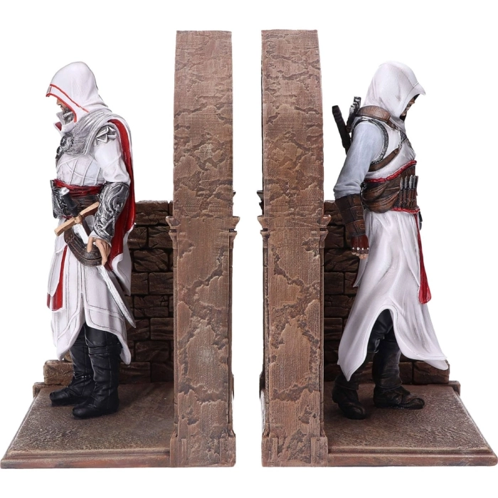 assassin creed - ezio and altair - statue fermalibri 24cm