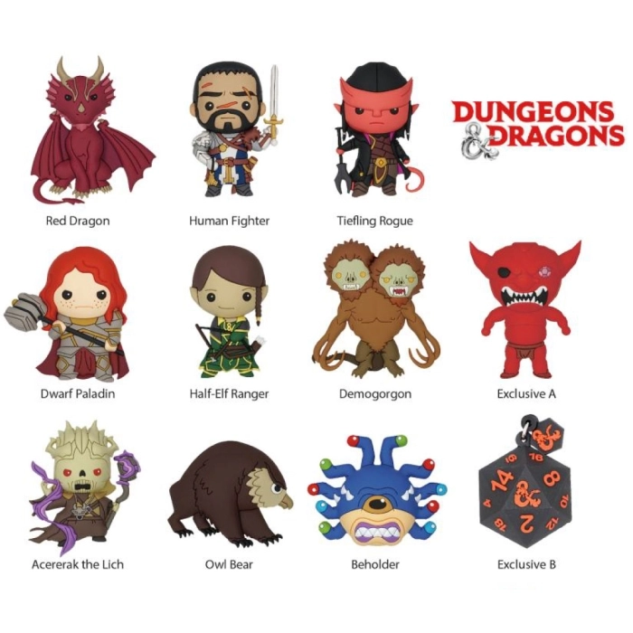 dungeon & dragons - 3d foam bag clip