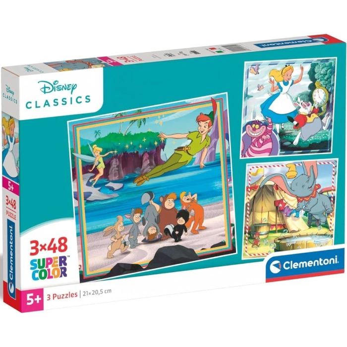 disney classic - puzzle 3x48 pezzi