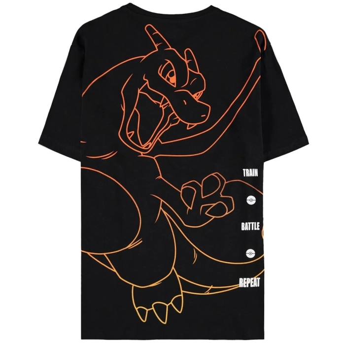 pokemon - charizard - men's short sleeved t-shirt - l