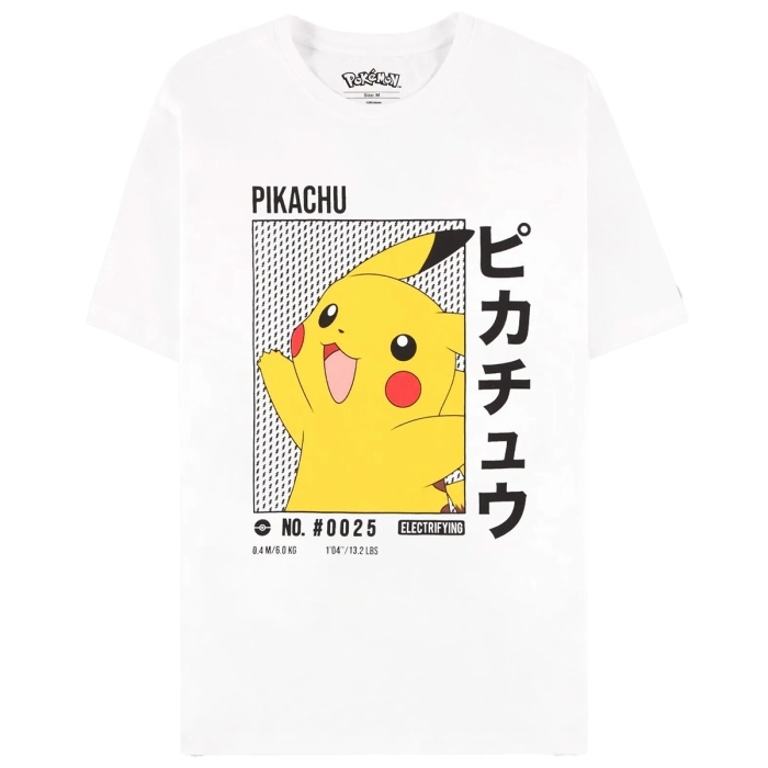 pokemon - pikachu men's short sleeved t-shirt (white) - l