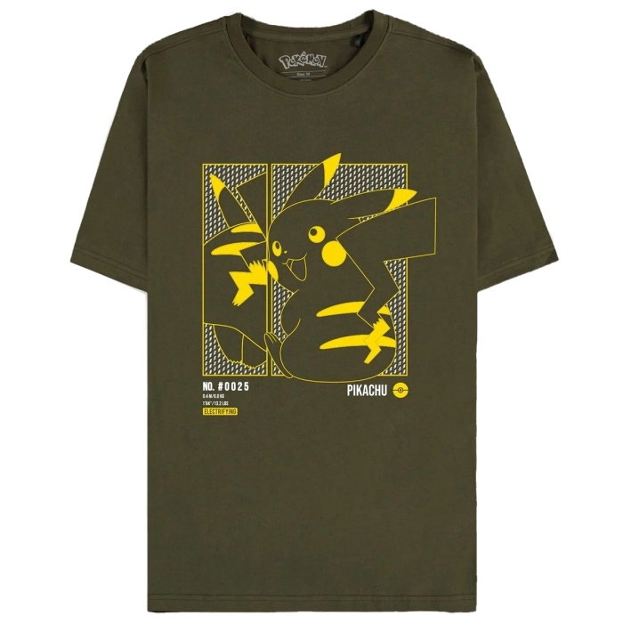 pokemon - green pikachu men's short sleeved t-shirt - xl