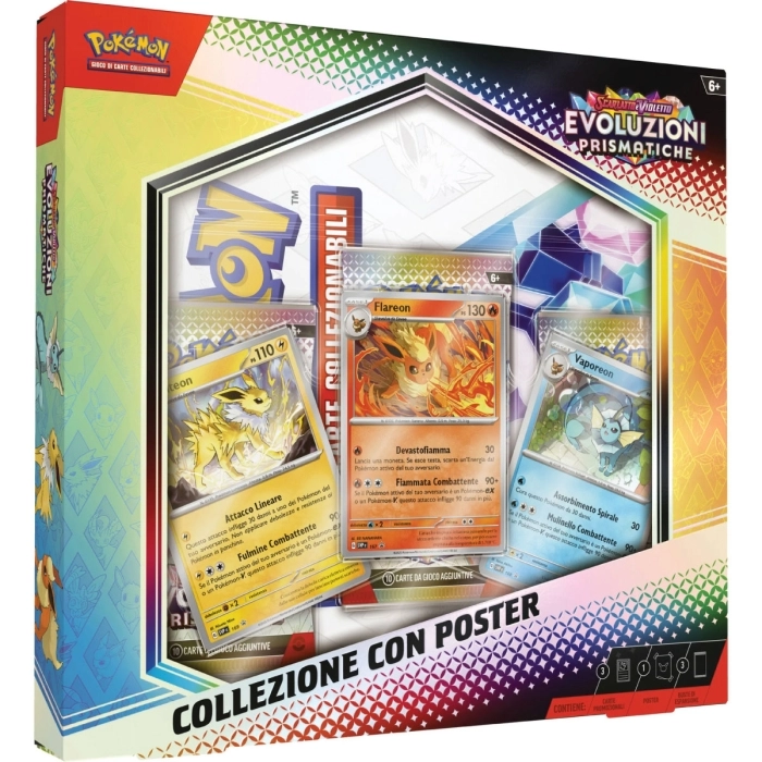 pokemon scarlatto e violetto evoluzioni prismatiche - collezione con poster 3 buste (ita)