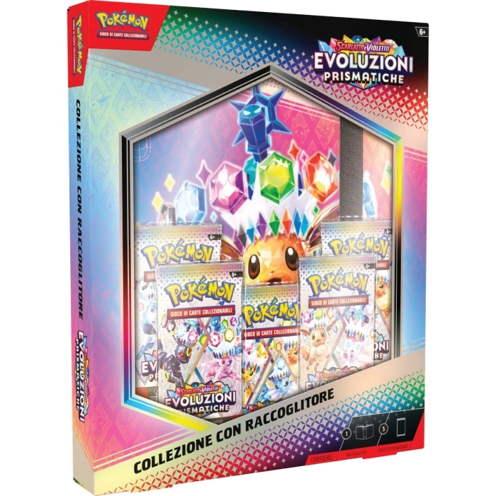 pokemon scarlatto e violetto evoluzioni prismatiche - collezione con raccoglitore (ita)