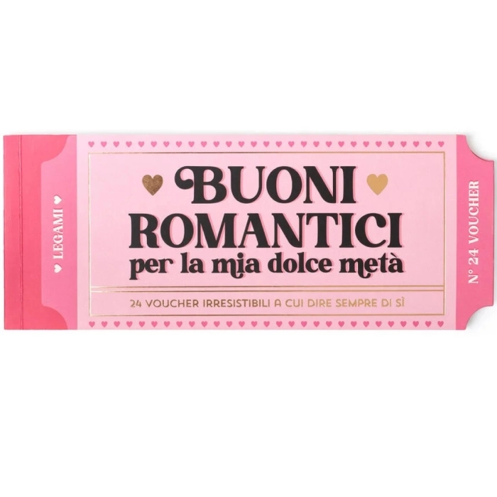 blocchetto da 24 voucher - buoni romantici