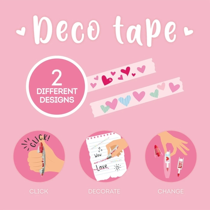 penna a nastro per decorazione - deco tape - heart