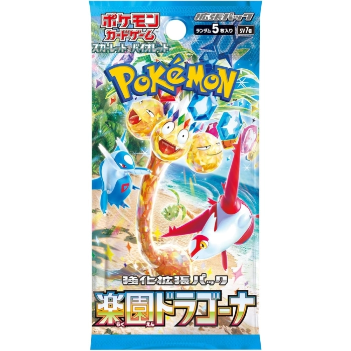 pokemon paradise dragona sv7a - bustina singola 5 carte (jap)