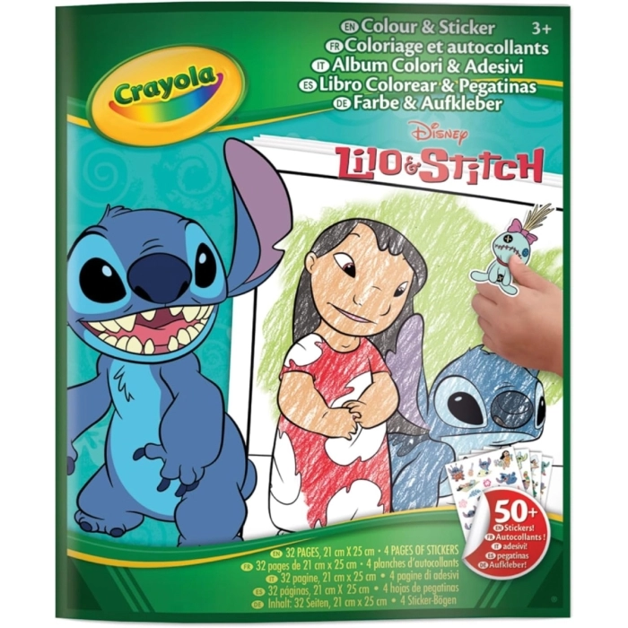 album da colorare con sticker - lilo & stitch