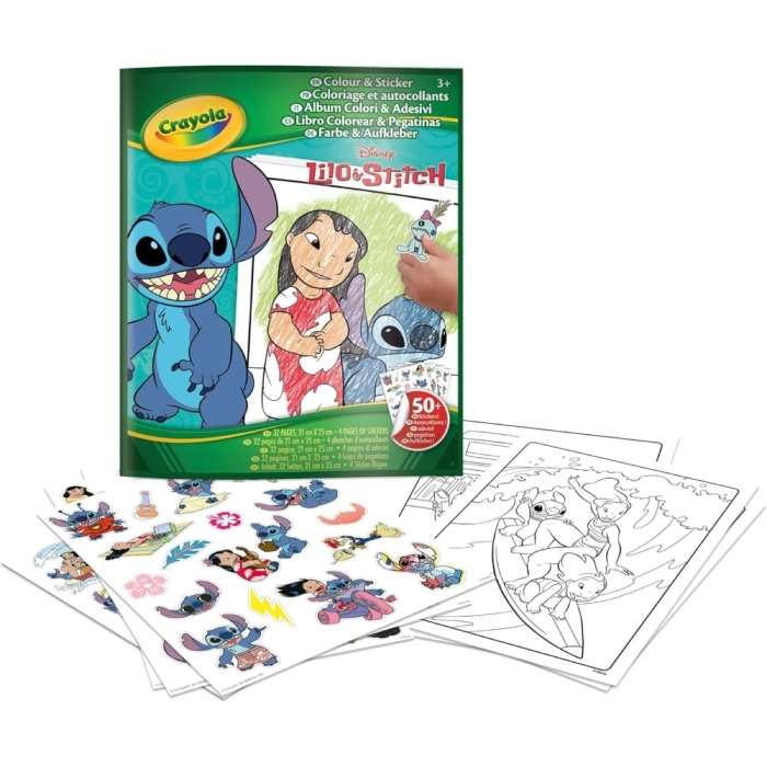 album da colorare con sticker - lilo & stitch