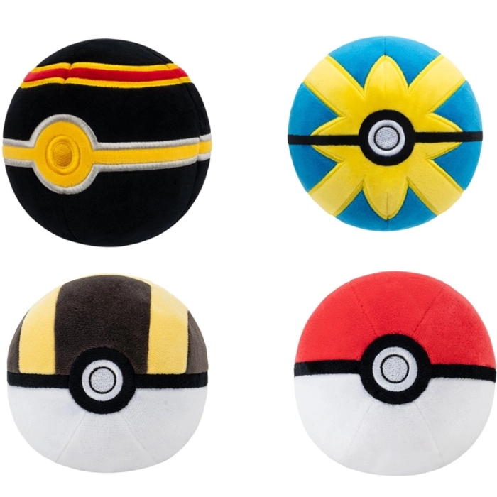 pokemon - poke ball - peluche 12cm - modello assortito