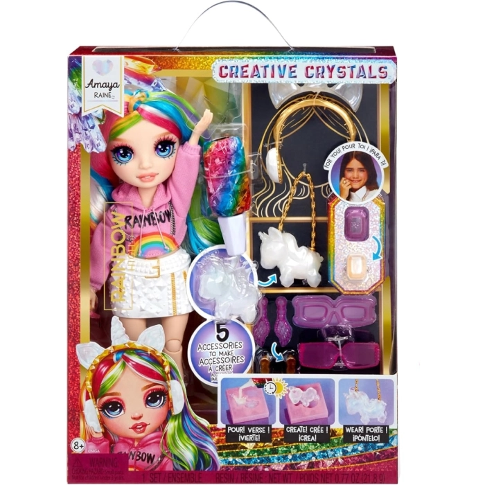 rainbow high - amaya raine - creative crystals fashion doll 28cm