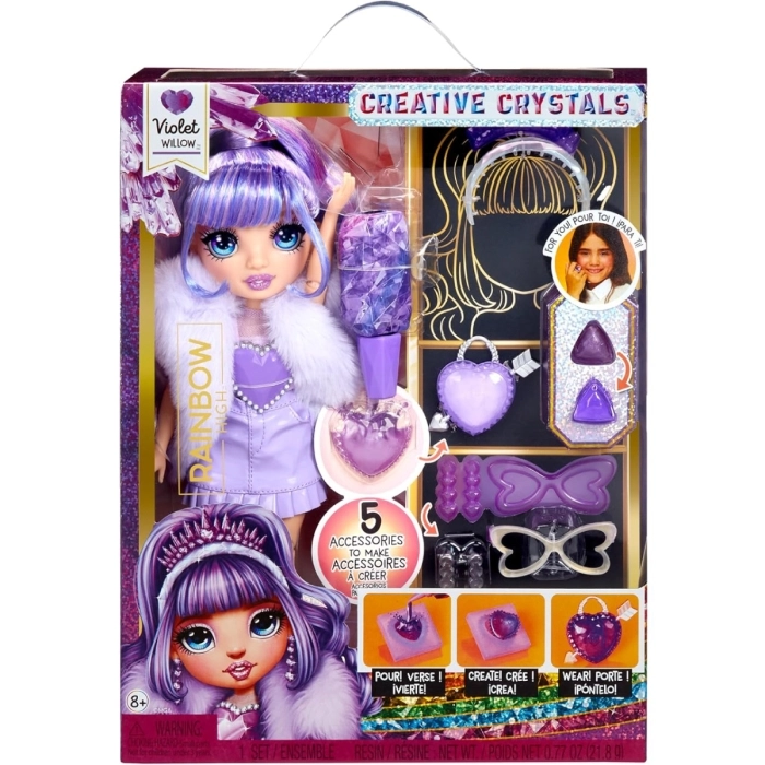 rainbow high - violet willow - creative crystals fashion doll 28cm