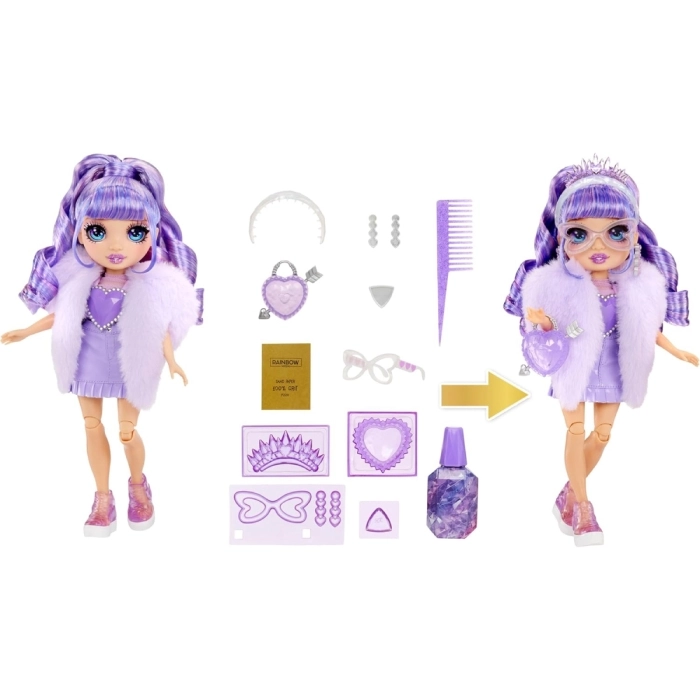 rainbow high - violet willow - creative crystals fashion doll 28cm