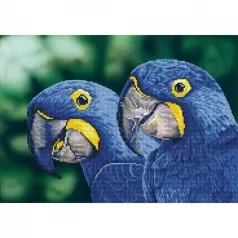blue hyacinth macaws - diamond dotz intermediate dd9.023 52x37cm