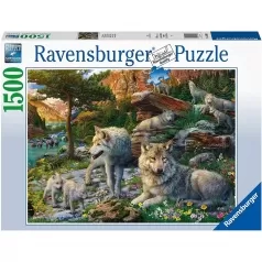 lupi in primavera - puzzle 1500 pezzi