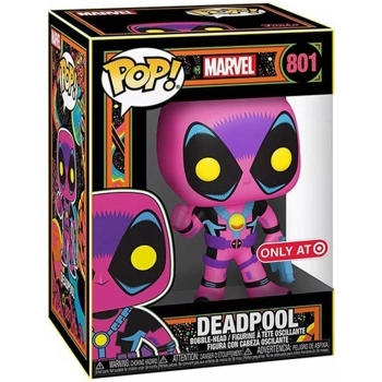 marvel - deadpool (black light) 9cm - funko pop 801