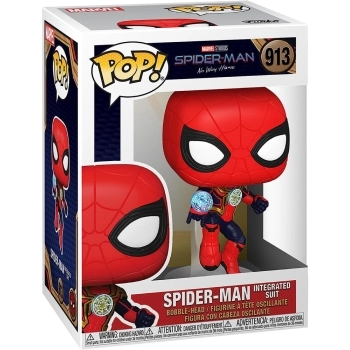 marvel: spider-man: no way home - spiderm-man integrated suit 9cm - funko pop 913
