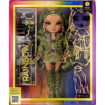 rainbow high - olivia woods (green) - s23 fashion doll 30cm