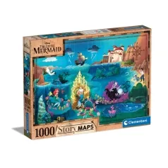 disney: the little mermaid - story maps - puzzle 1000 pezzi