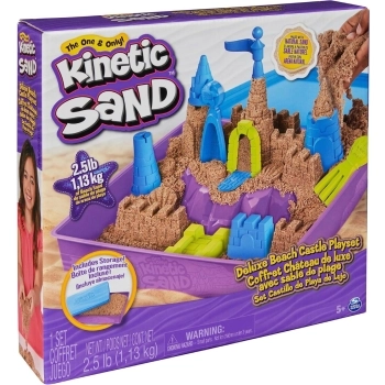 kinetic sand - playset regno di sabbia 1,3kg con vaschetta e accessori