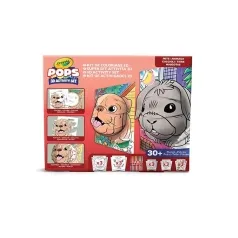 super set pops pets - 6 disegni 3d, 18 pennarelli, 3 fogli adesivi