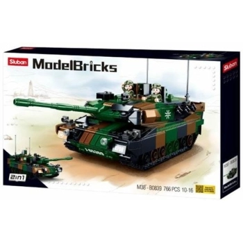 carroarmato leopard tank 2 in 1 - 766 pezzi