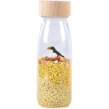 petit boum - bottiglia sensoriale sound toucan yellow