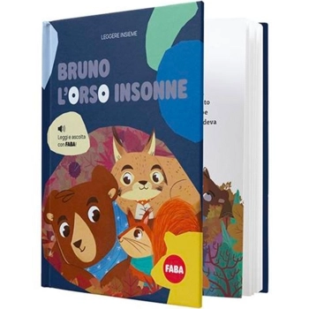 faba raccontastorie  - bruno l'orso insonne - libro con storia