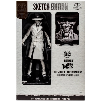 dc multiverse - sketch edition (gold label) - the joker - authenticated limited edition - action figure 18cm