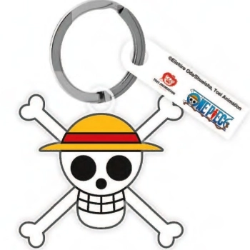 one piece - portachiavi pleaxiglass - luffy logo