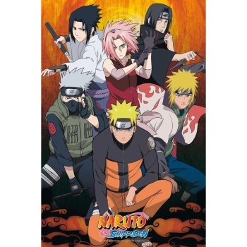 naruto shippuden - poster maxi 91,5x61cm - il gruppo di naruto