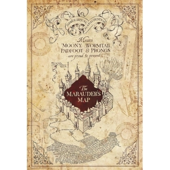 harry potter - poster maxi 91,5x61cm - mappa del malandrino