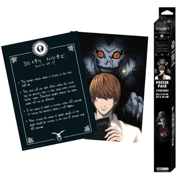 death note - set 2 chibi posters 52x38cm - light & death note