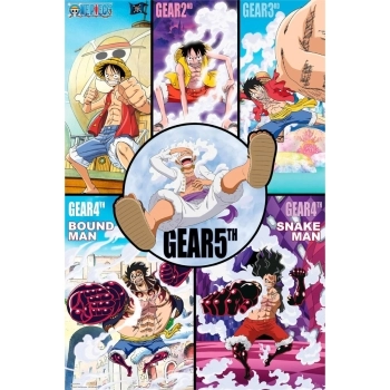 one piece - poster maxi 91,5x61cm - gears history