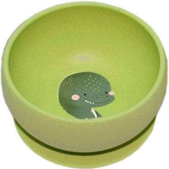 bowl in silicone con ventosa - dinosauro