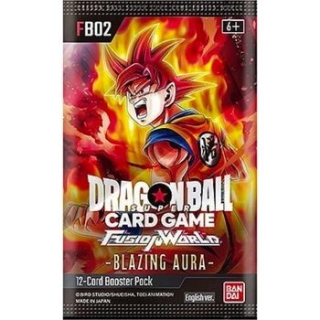dragon ball super card game - fusion world - blazing aura fb-02 - bustina singola 12 carte (eng)