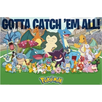 pokemon - poster maxi 91,5x61cm - all time favorites