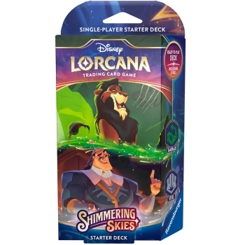lorcana - shimmering skies - smeraldo & acciaio - starter deck (eng)