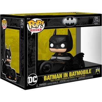 batman 85th anniversary - batman in batmobile (1989) 9cm - funko pop 522