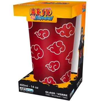 naruto shippuden - bicchiere large glass 400ml - akatsuki