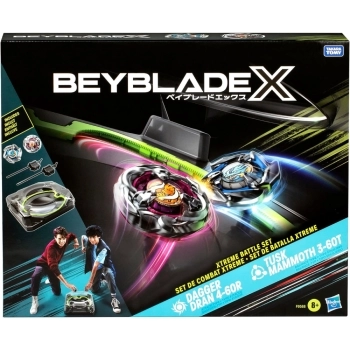 beyblade x - battle set con arena e 2 trottole