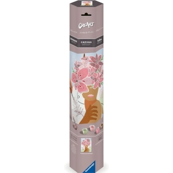 creart serie b canvas - donna con fiori