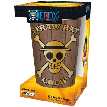 one piece - bicchiere large 400ml - skull