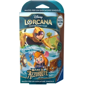 lorcana - mare di azzurrite - smeraldo & zaffiro - starter deck (ita)